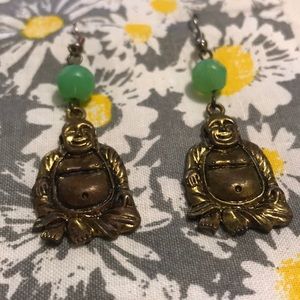 💚Vintage Dangling Bronze Buddha Earrings💚